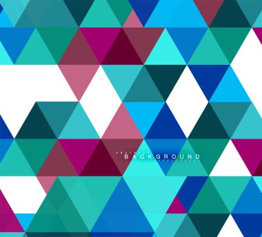 Çok renkli üçgenler arka plan, mozaik kavramı döşer.