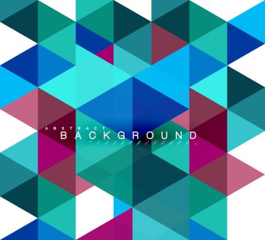 Çok renkli üçgenler arka plan, mozaik kavramı, vektör çizim döşer.