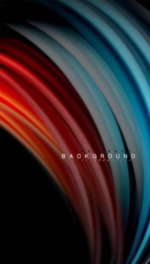 Sıvı renk arka plan, siyah, renkli mermer veya plastik dalga doku zemin, çok renkli şablonu için iş veya teknoloji sunu veya web broşür kapak üzerinde sıvı tasarım bükülmüş