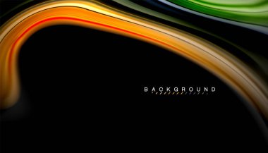 Sıvı renk arka plan, siyah, renkli mermer veya plastik dalga doku zemin, çok renkli şablonu için iş veya teknoloji sunu veya web broşür kapak üzerinde sıvı tasarım bükülmüş