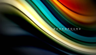 Sıvı renk arka plan, siyah, renkli mermer veya plastik dalga doku zemin, çok renkli şablonu için iş veya teknoloji sunu veya web broşür kapak üzerinde sıvı tasarım bükülmüş