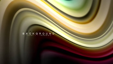 Sıvı renk arka plan, siyah, renkli mermer veya plastik dalga doku zemin, çok renkli şablonu için iş veya teknoloji sunu veya web broşür kapak üzerinde sıvı tasarım bükülmüş