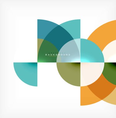 En az daire arka plan tasarım, iş veya teknoloji sunu veya web broşür kapak düzeni, duvar kağıdı için çok renkli şablonu