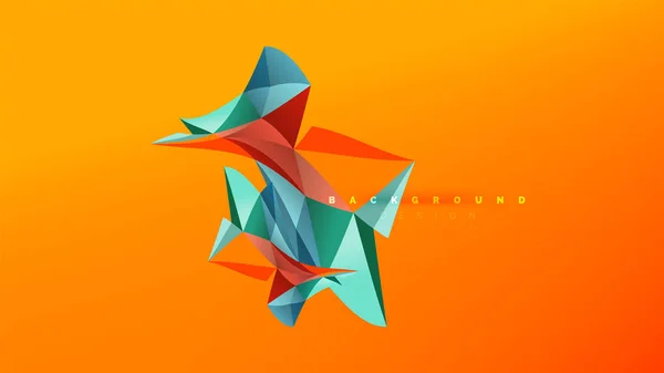 Absztrakt háttér - geometriai origami stílusú alakzat összetételét, háromszög alakú alacsony poly tervezési koncepció. Színes, divatos, minimalista illusztráció — Stock Vector