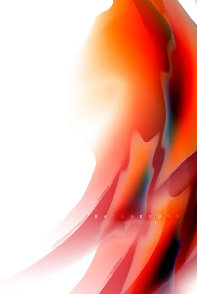 全息流体颜色流动, 彩色液体混合颜色运动概念 — 图库矢量图片
