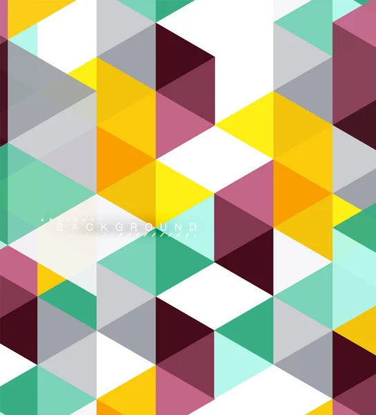 Triangles multicolores fond abstrait, concept de carreaux de mosaïque — Image vectorielle