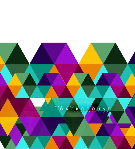 Triangles multicolores fond abstrait, concept de carreaux de mosaïque — Image vectorielle