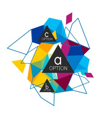 Üçgen infographics tasarım düzeni