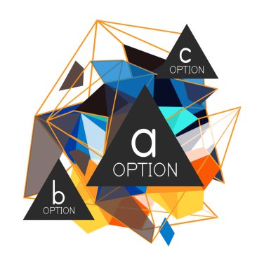 Geometrik üçgen infographics