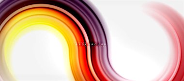Gökkuşağı sıvı renkli arka plan - girdap ve daireler, bükülmüş sıvı renkler, renkli mermer veya plastik dalgalı doku zemin, çok renkli şablonu için iş veya teknoloji