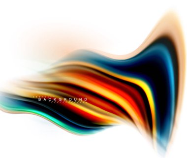 Sıvı sıvı karıştırma renkler konsepti üzerine açık gri renkli, dalga ve girdap eğrisi akışı satır, trendy soyut düzeni şablonu iş sunumu, app duvar kağıdı başlık sayfası, poster veya duvar kağıdı için