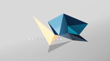 Arka plan - geometrik origami stil şekil kompozisyon, üçgen düşük poli tasarım konsepti. Renkli şık minimalist resimde