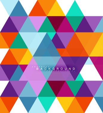 Çok renkli üçgenler arka plan, mozaik kavramı döşer.