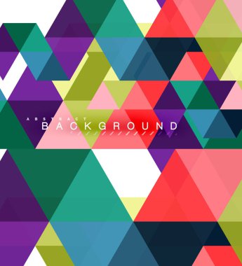 Çok renkli üçgenler arka plan, mozaik kavramı döşer.