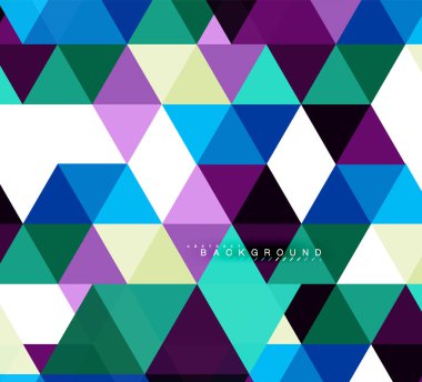 Çok renkli üçgenler arka plan, mozaik kavramı döşer.