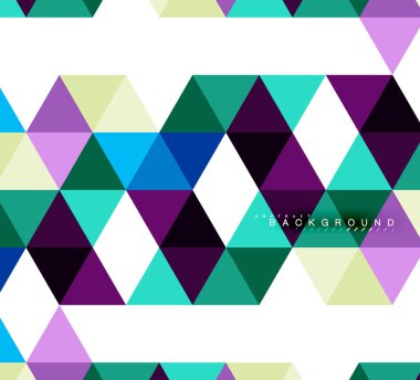 Çok renkli üçgenler arka plan, mozaik kavramı döşer.