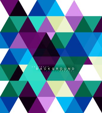 Çok renkli üçgenler arka plan, mozaik kavramı döşer.