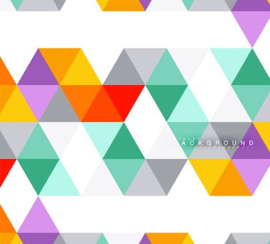 Çok renkli üçgenler arka plan, mozaik kavramı döşer.