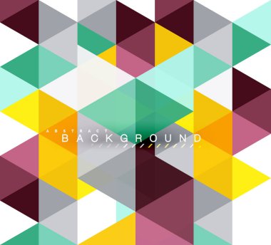 Çok renkli üçgenler arka plan, mozaik kavramı döşer.