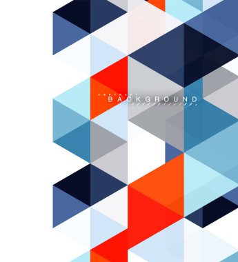 Çok renkli üçgenler arka plan, mozaik kavramı döşer.