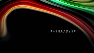 Sıvı renk arka plan, siyah, renkli mermer veya plastik dalga doku zemin, çok renkli şablonu için iş veya teknoloji sunu veya web broşür kapak üzerinde sıvı tasarım bükülmüş