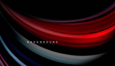 Sıvı renk arka plan, siyah, renkli mermer veya plastik dalga doku zemin, çok renkli şablonu için iş veya teknoloji sunu veya web broşür kapak üzerinde sıvı tasarım bükülmüş