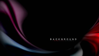 Sıvı renk arka plan, siyah, renkli mermer veya plastik dalga doku zemin, çok renkli şablonu için iş veya teknoloji sunu veya web broşür kapak üzerinde sıvı tasarım bükülmüş