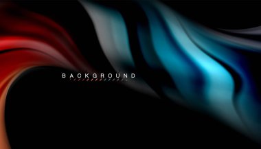 Sıvı renk arka plan, siyah, renkli mermer veya plastik dalga doku zemin, çok renkli şablonu için iş veya teknoloji sunu veya web broşür kapak üzerinde sıvı tasarım bükülmüş