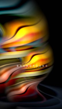 Sıvı renk arka plan, siyah, renkli mermer veya plastik dalga doku zemin, çok renkli şablonu için iş veya teknoloji sunu veya web broşür kapak üzerinde sıvı tasarım bükülmüş