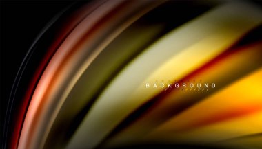 Sıvı renk arka plan, siyah, renkli mermer veya plastik dalga doku zemin, çok renkli şablonu için iş veya teknoloji sunu veya web broşür kapak üzerinde sıvı tasarım bükülmüş