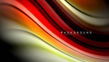 Sıvı renk arka plan, siyah, renkli mermer veya plastik dalga doku zemin, çok renkli şablonu için iş veya teknoloji sunu veya web broşür kapak üzerinde sıvı tasarım bükülmüş