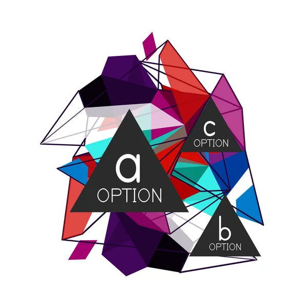 Infografías geométricas triangulares — Archivo Imágenes Vectoriales