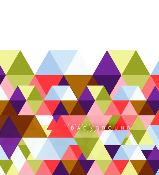 Triangles multicolores fond abstrait, concept de carreaux de mosaïque — Image vectorielle