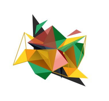 Vektör üçgen arka plan, düşük poli kavramı