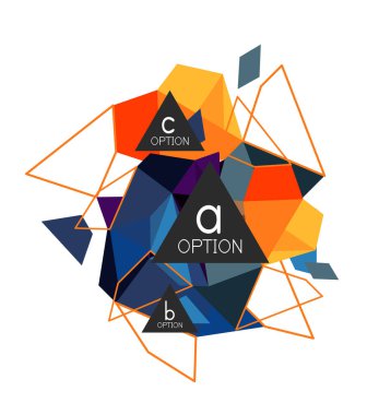 Geometrik üçgen infographics