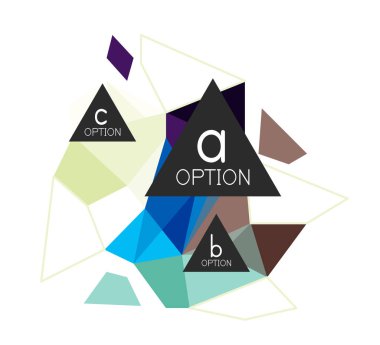 Geometrik üçgen infographics