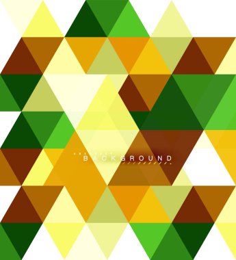 Çok renkli üçgenler arka plan, mozaik kavramı döşer.