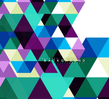 Çok renkli üçgenler arka plan, mozaik kavramı, vektör çizim döşer.