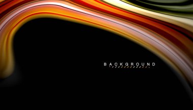 Sıvı renk arka plan, siyah, renkli mermer veya plastik dalga doku zemin, çok renkli şablonu için iş veya teknoloji sunu veya web broşür kapak üzerinde sıvı tasarım bükülmüş