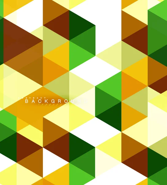 Triangles multicolores fond abstrait, concept de carreaux de mosaïque — Image vectorielle