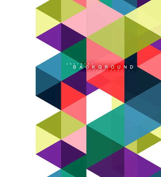 Triangles multicolores fond abstrait, concept de carreaux de mosaïque — Image vectorielle