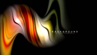 Sıvı renk arka plan, siyah, renkli mermer veya plastik dalga doku zemin, çok renkli şablonu için iş veya teknoloji sunu veya web broşür kapak üzerinde sıvı tasarım bükülmüş