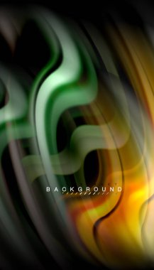 Sıvı renk arka plan, siyah, renkli mermer veya plastik dalga doku zemin, çok renkli şablonu için iş veya teknoloji sunu veya web broşür kapak üzerinde sıvı tasarım bükülmüş