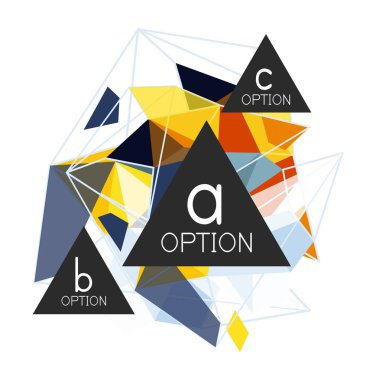 Geometrik üçgen infographics