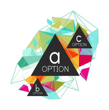 Geometrik üçgen infographics
