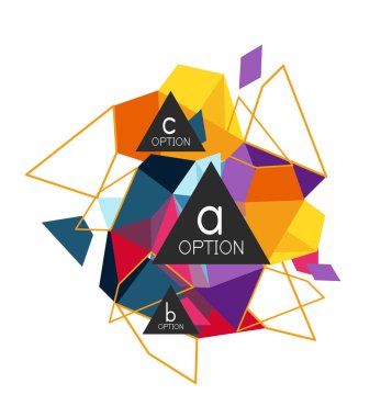 Geometrik üçgen infographics