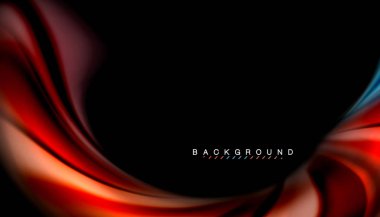 Sıvı renk arka plan, siyah, renkli mermer veya plastik dalga doku zemin, çok renkli şablonu için iş veya teknoloji sunu veya web broşür kapak üzerinde sıvı tasarım bükülmüş