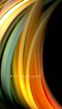 Sıvı renk arka plan, siyah, renkli mermer veya plastik dalga doku zemin, çok renkli şablonu için iş veya teknoloji sunu veya web broşür kapak üzerinde sıvı tasarım bükülmüş