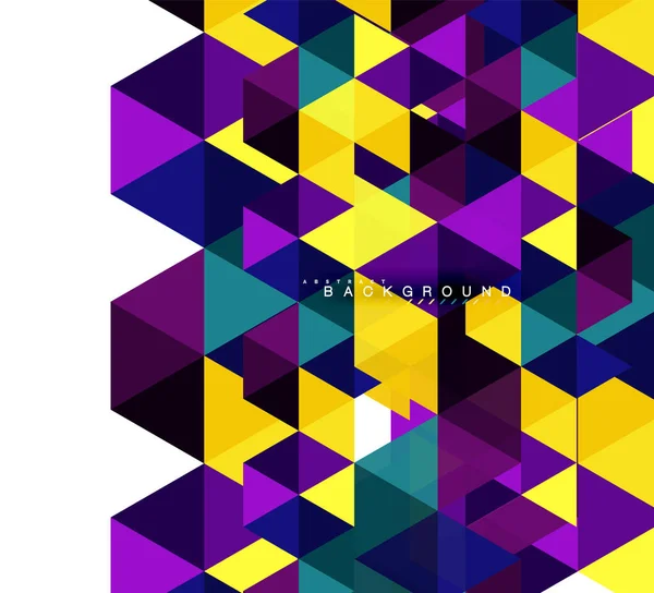 Triangles multicolores fond abstrait, concept de carreaux de mosaïque — Image vectorielle