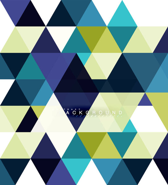 Multicolored triangles abstract background, mosaic tiles concept
